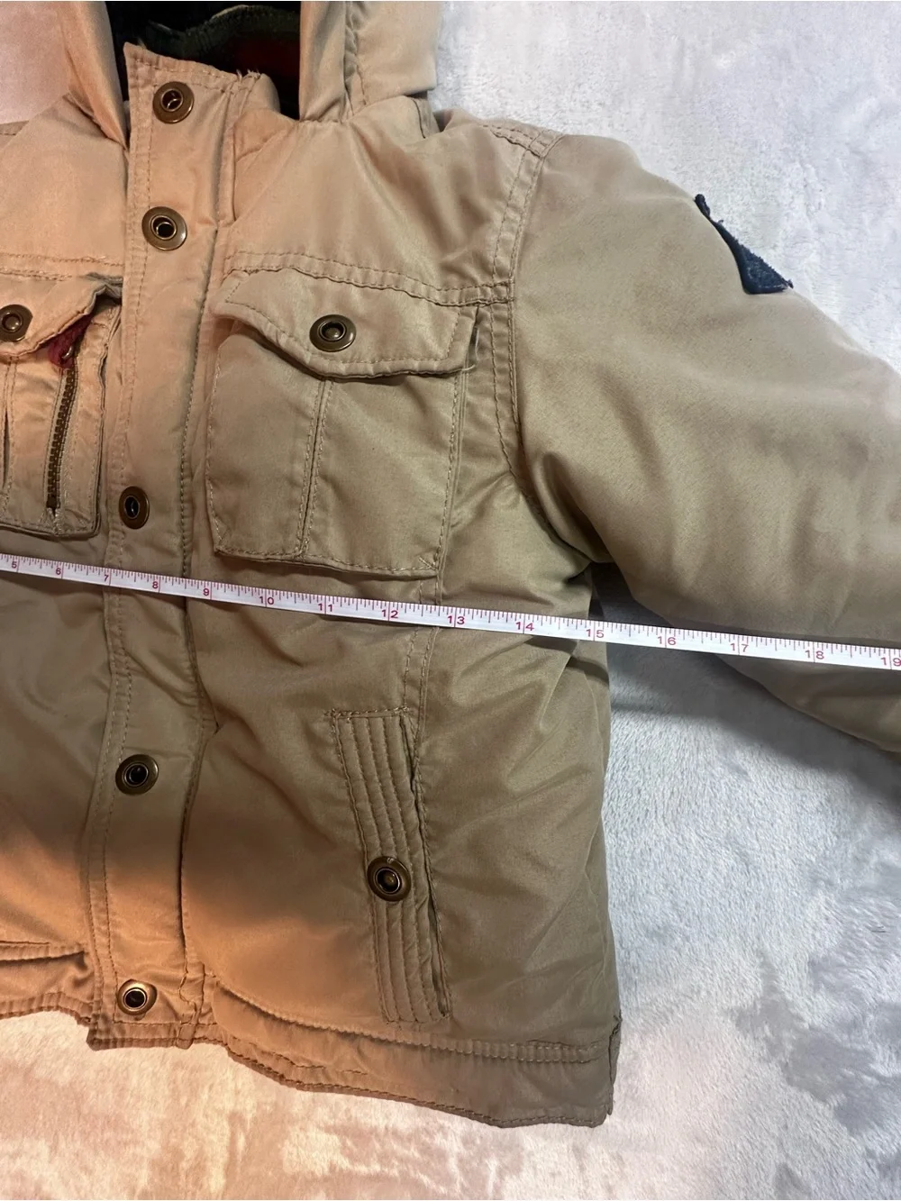 OshKosh B'gosh Tan Hooded Puffer Jacket